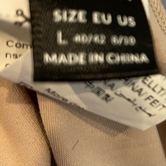 Vacation, beige, one shoulder goddess dress Large - Picture 5 of 6